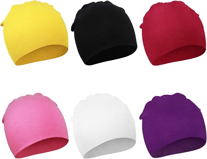 DRESHOW BQUBO 6 Pack Baby Hats for Boys Girls Unisex Preemie Hat Soft Knit Cap by DRESHOW