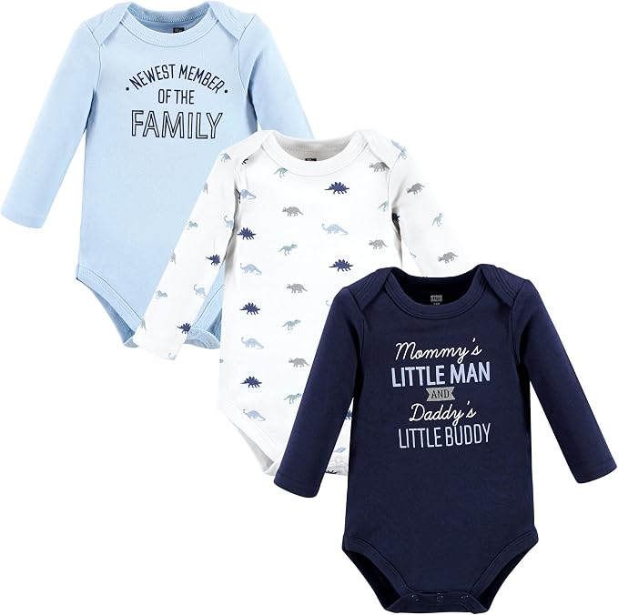 Hudson Baby baby-boys Cotton Long-sleeve Bodysuits 3-pack by HudsonBaby