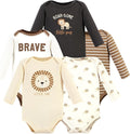 Hudson Baby baby-boys Cotton Long-sleeve Bodysuits 5-pack by HudsonBaby