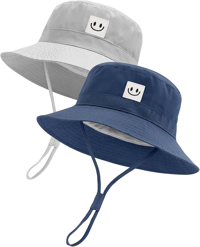 FURTALK Baby Sun Hat Toddler Bucket Hat Beach Smile Face UPF 50+ | Stays in the by FURTALK