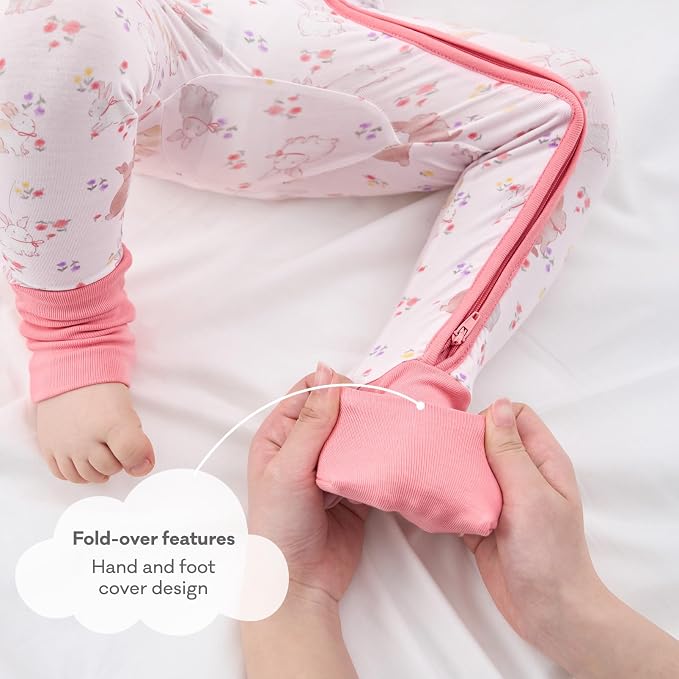 pureborn Baby Sleeper Viscose from Bamboo Zipper Footies 0-24 Months - Image 6