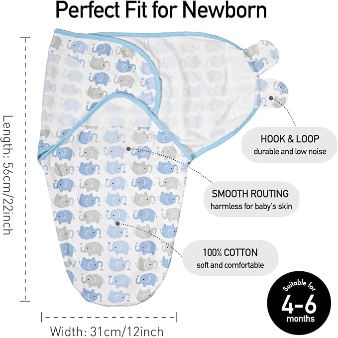 GLLQUEN BABY Swaddles for Newborns 3-6 Months, Adjustable & Easy Fastener | - Image 5