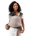 Moby Baby Wrap Carrier Reversible for Newborns to Toddlers (8-33lbs), Infant Sling Carrier, Ultra Lightweight & Hands Free Design, Adjustable for All Body Types (Taupe/Charcoal)