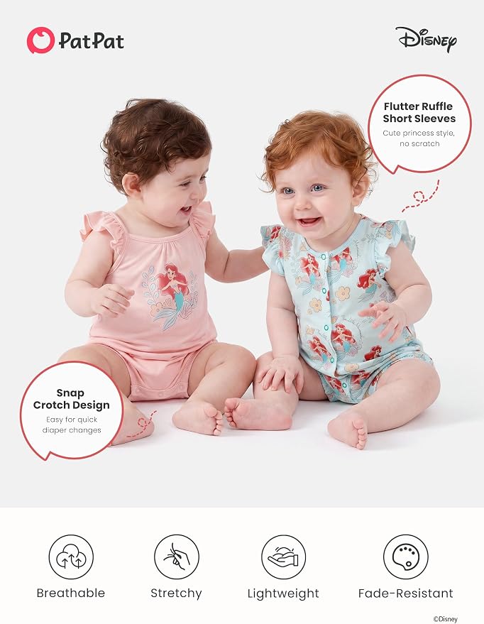 Disney Baby Girls Viscose Made from Bamboo 2 Packs Breathable Bodysuit - Image 4