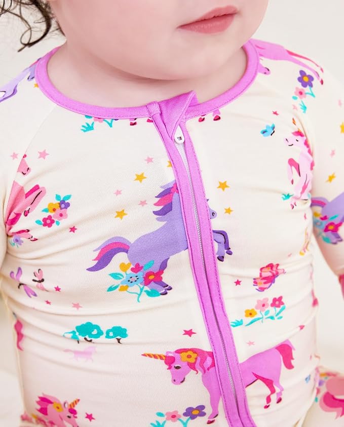 babee Reshinee Viscose Derived from Bamboo Baby Footie Pajamas Convertible - Image 9