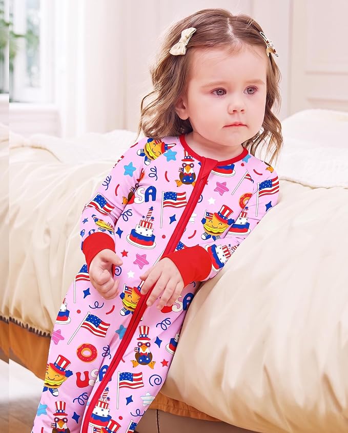 babee Reshinee Viscose Derived from Bamboo Baby Footie Pajamas Convertible - Image 7