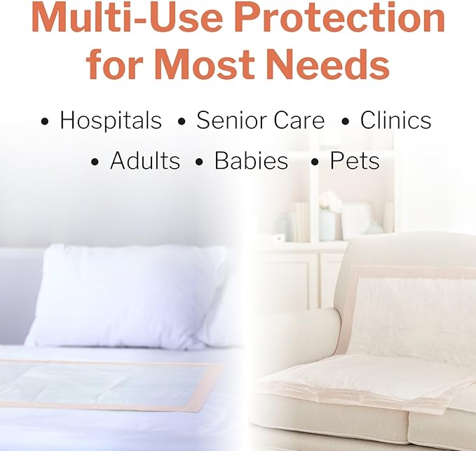 McKesson Underpads Disposable Bed Pads 30" x 36" [200 Count], Heavy Absorbency, Ultra Incontinence Chux Pads for Adults, Elderly, and Baby, Pee Pads