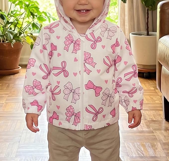Toddler Baby Girl Windbreaker Jacket Zip Up Hoodie Long Sleeve Sweatshirt - Image 2
