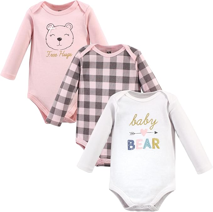 Hudson Baby Baby Girls' Cotton Long-sleeve Bodysuits 3-pack by HudsonBaby