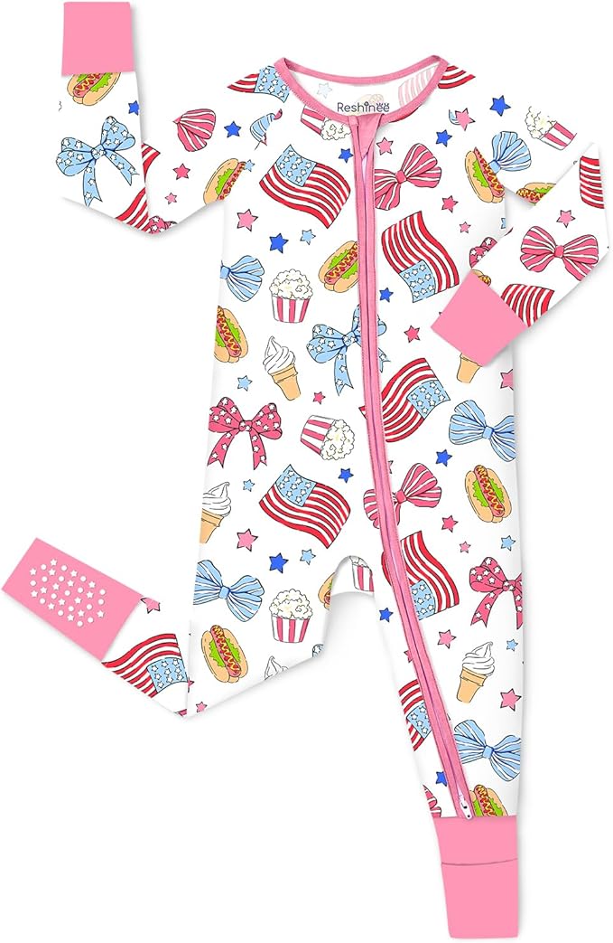 babee Reshinee Viscose Derived from Bamboo Baby Footie Pajamas Convertible by babeeReshinee