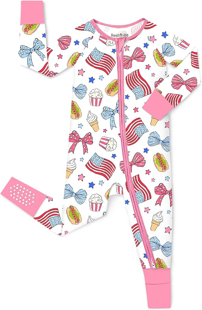 babee Reshinee Viscose Derived from Bamboo Baby Footie Pajamas Convertible by babeeReshinee