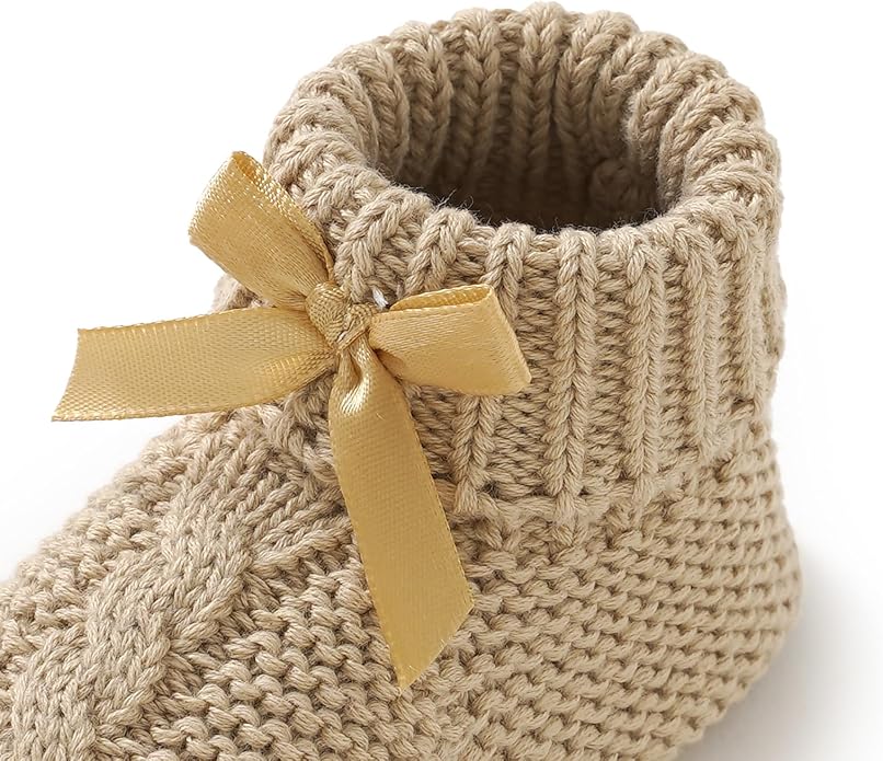 Baby Booties Newborn 100% Cotton Cozy Knit First Shoes | Soft Cute Shower Gift - Image 6
