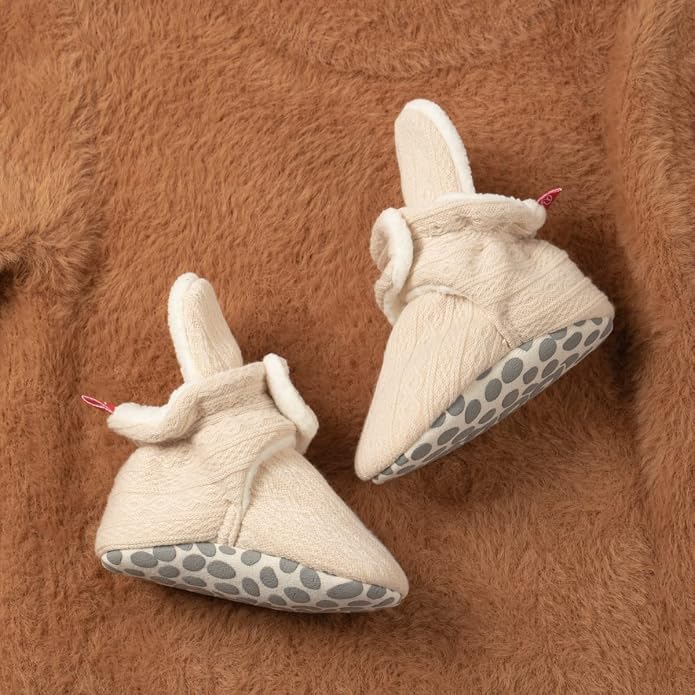 Sawimlgy Newborn Infant Baby Girl Boy Cotton Booties Stay On Sock Slippers Soft - Image 4