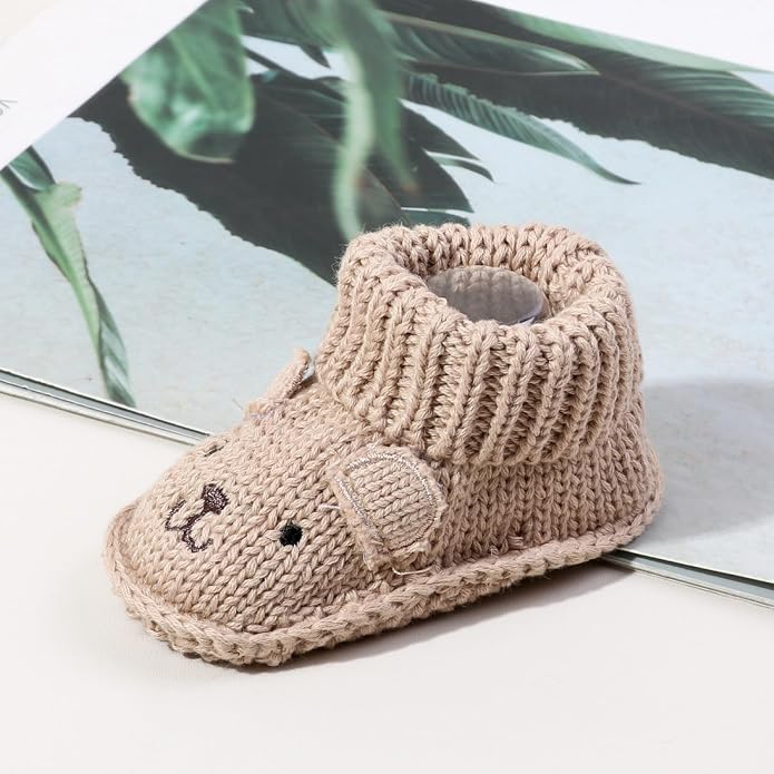 Infant Baby Boys Girls Knitted Booties Soft Cute First Walking Socks Shoes | - Image 4