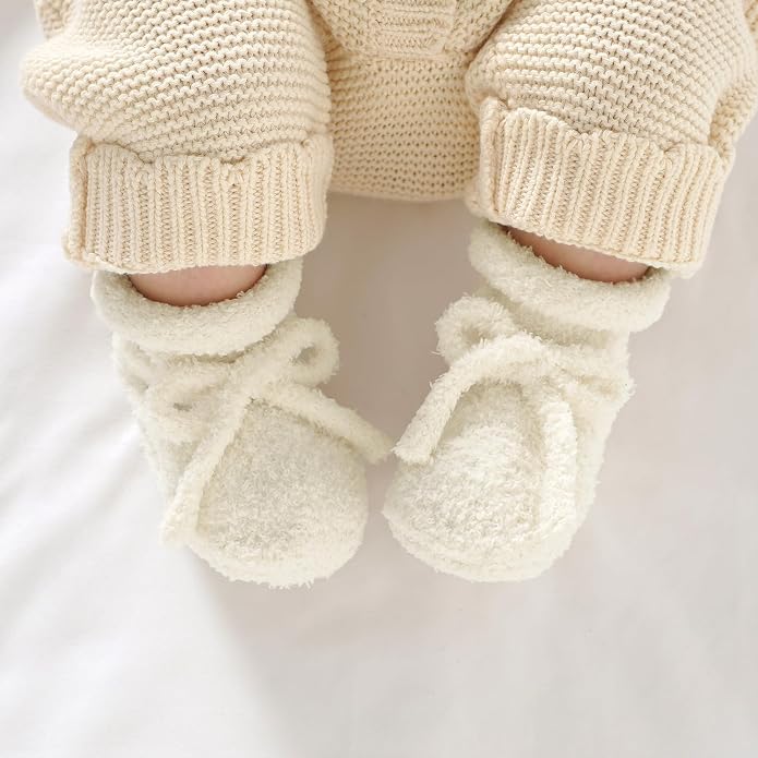 LAWKUL Cotton Baby Booties Newborn Fleece Shoes Sock - Image 4