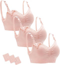 Stelle Lace Nursing Bras for Breastfeeding Seamless Pregnancy Maternity Wireless Bralette with Pads, Extenders