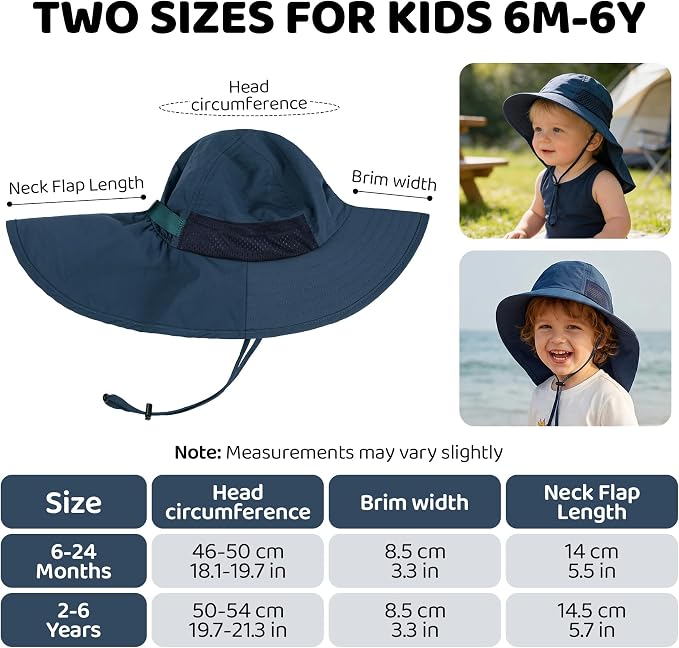 Baby Sun Hat with Neck Flap UPF 50+ - Image 6