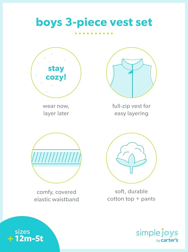 Simple Joys by Carter's Baby Boys 3-piece Playwear Set - Image 6