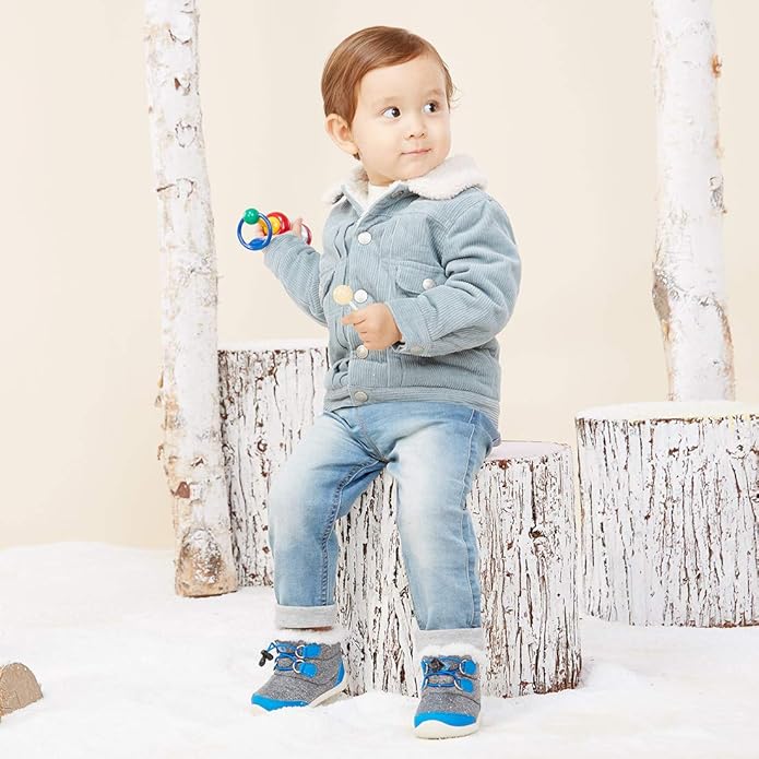 BMCiTYBM Toddler Baby Snow Boots Winter Shoes Boys Girls Cold Weather Baby Faux Fur Shoes