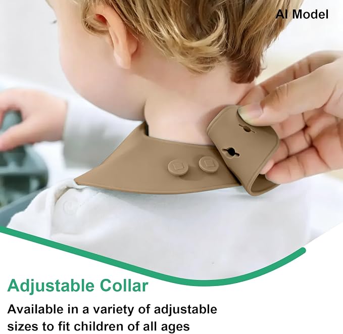 Set of 3 Silicone Bibs for Babies Toddler, Soft Adjustable Bibs for Baby Girl - Image 4