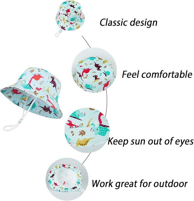 LANGZHEN Sun Protection Hat for Kids Toddler Boys Girls Wide Brim Summer - Image 5