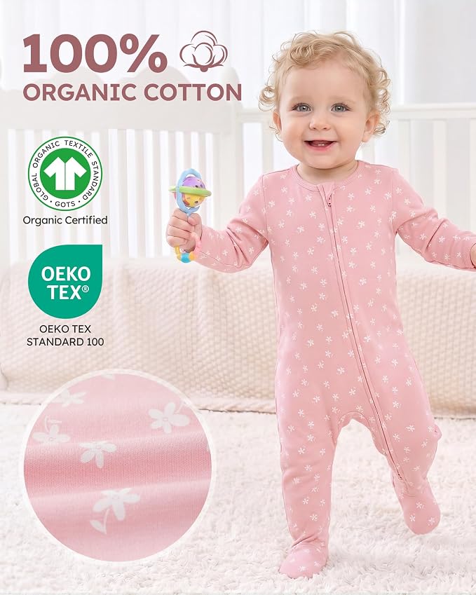 Baby Sleepers 100% Organic Cotton Pajamas - Image 3