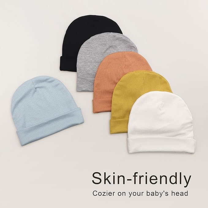 DRESHOW BQUBO 6 Pack Baby Newborn Hats Set - Image 2
