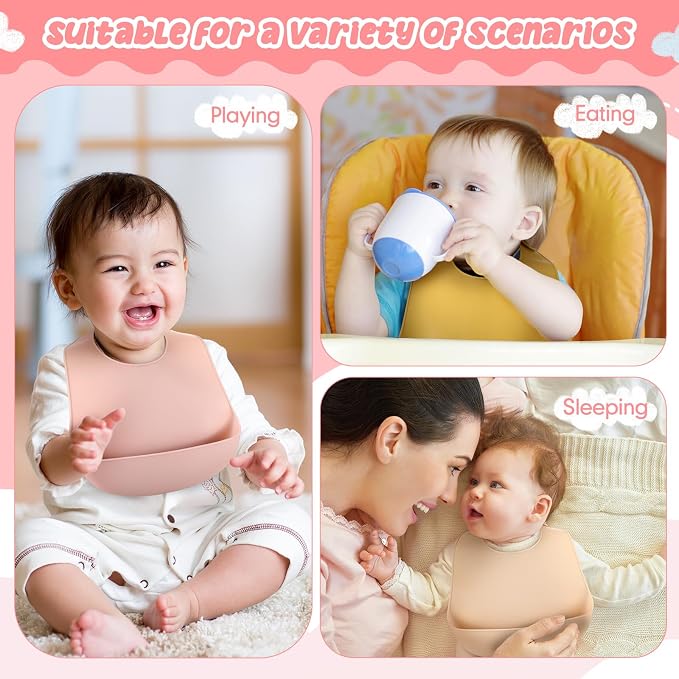 Mepase Silicone Bibs for Baby Waterproof Silicone Bib | Soft Food-grade Material - Image 7