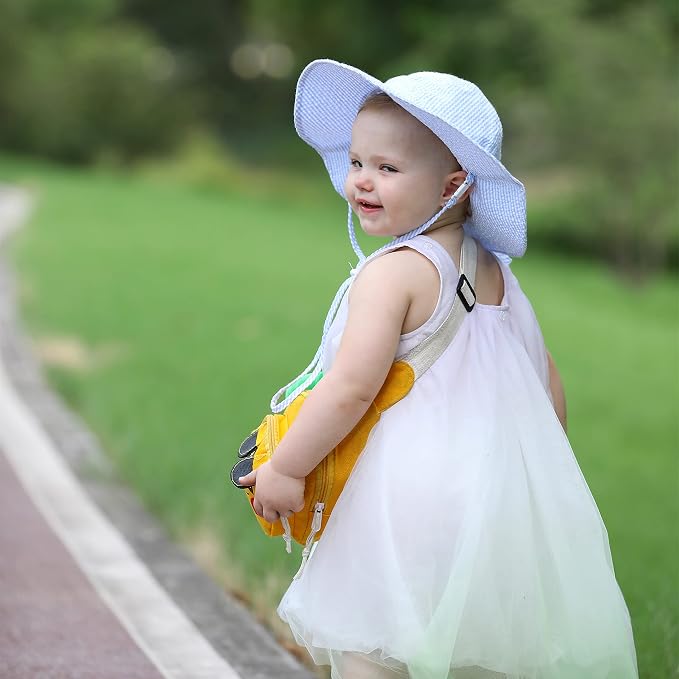 Baby & Toddler Wide Brim Sun Hats UPF 50+ Sun Protection Bucket Cap Cute - Image 5