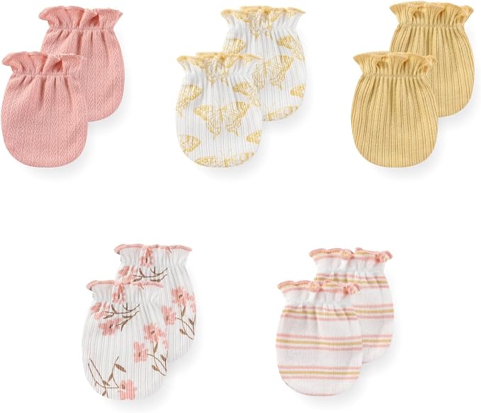 JELYLOVE 5 Pack Baby Boy Girl Anti Scratch Mittens Infant Gloves Essentials | by JELYLOVE