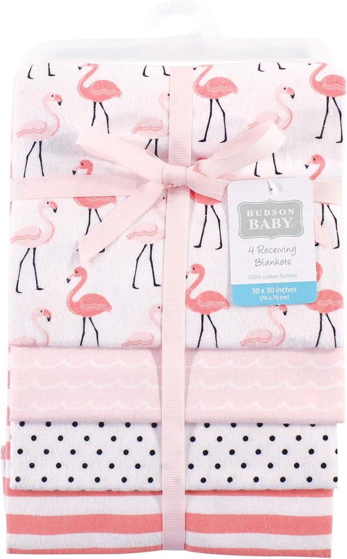 Hudson Baby Unisex Baby Cotton Flannel Receiving Blankets, One Size - Image 2