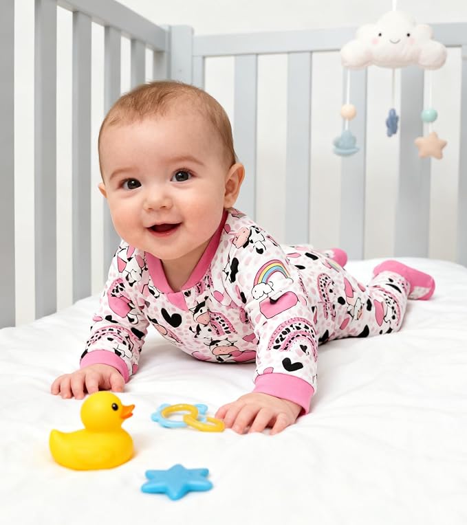 uideazone Baby Girls Footed Pajamas, Zip Sleeper - Image 5