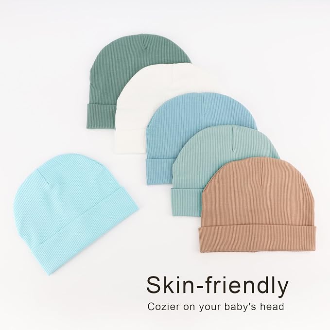 DRESHOW BQUBO 6 Pack Baby Newborn Hats Set - Image 5