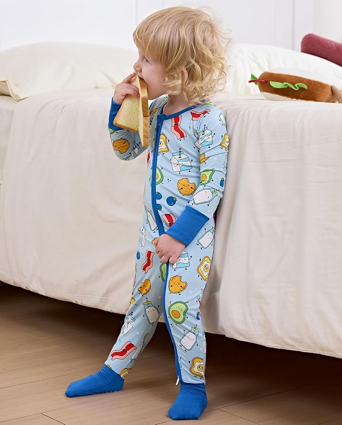babee Reshinee Bamboo Viscose Baby Footie Pajama, Zipper Sleeper Boys Girls | - Image 8