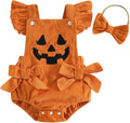 YINGISFITM My First Halloween Baby Girl Outfit Newborn Pumpkin Bubble Romper by YINGISFITM