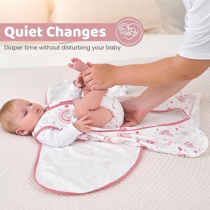 Baby Swaddle Sleep Sack 0-3 Months, Cotton Swaddles - Image 6