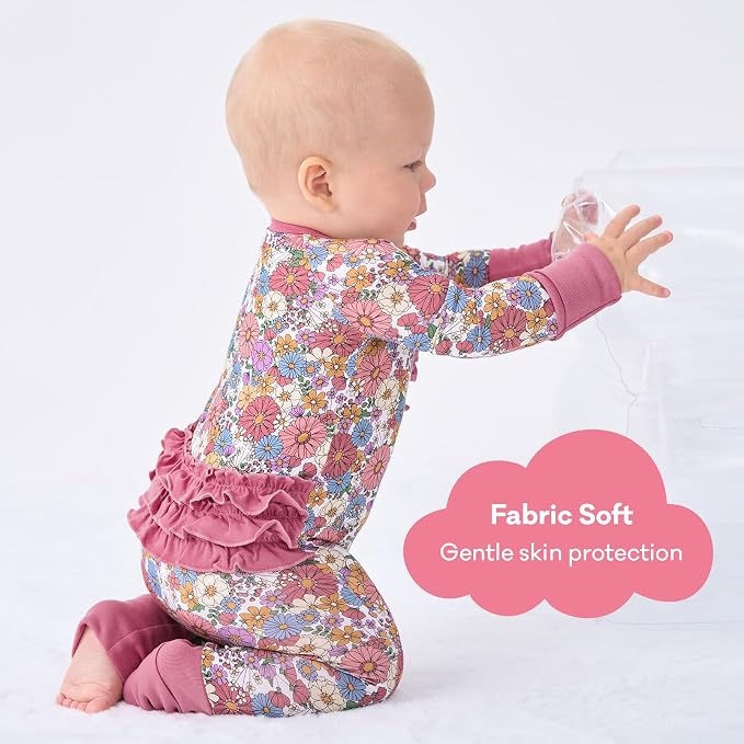 pureborn Baby Sleeper Viscose from Bamboo Zipper Footies 0-24 Months - Image 2