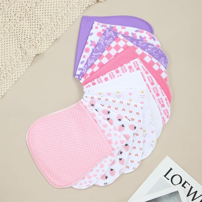 Baby Burp Cloths &Baby B.ibs 2-in-1 Design 3 Layers Thicken Cotton Absorbent - Image 8
