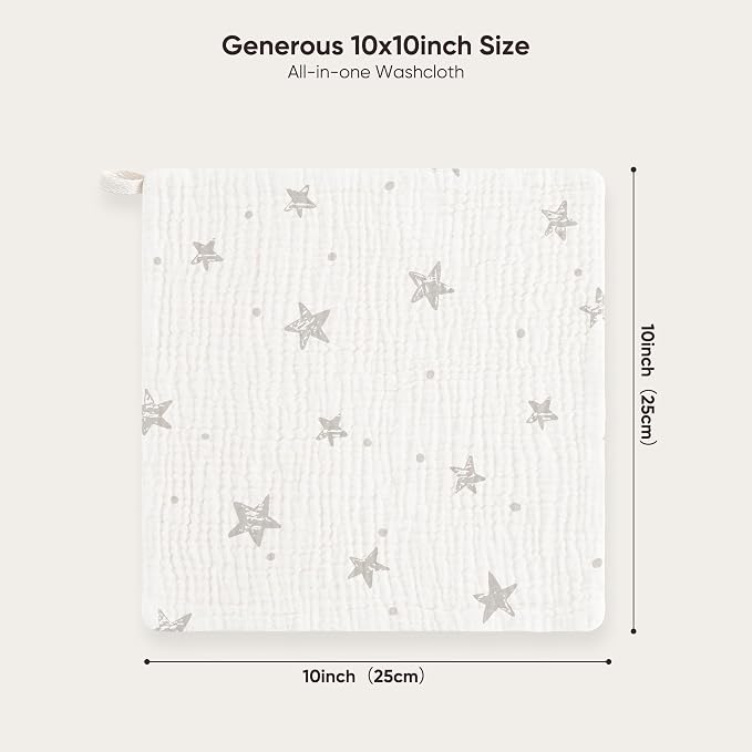 Bearmoss Muslin Burp Cloths 100% Cotton Cloths Baby Burp Cloths Muslin - Image 4