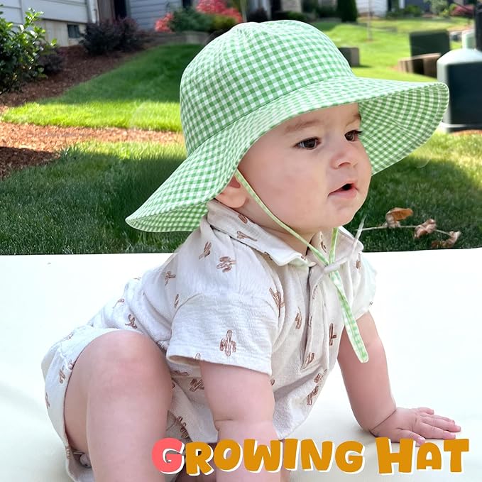 HONGTEYA Baby Sun Hat Wide Brim Adjustable Toddler Beach Bucket Hat | Soft - Image 6