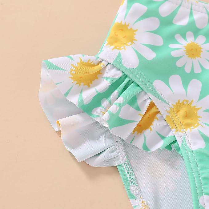 YOUNGER TREE Toddler Girls Two Pieces Swimsuit Color Block Stripe Swimwear Summer Beach Bathing Suit 18M-5T