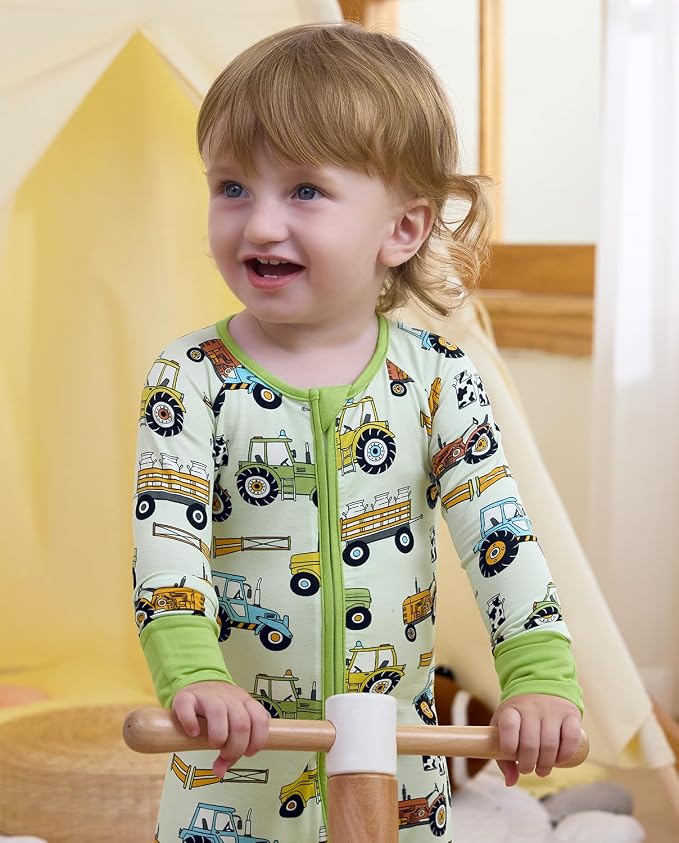 babee Reshinee Bamboo Viscose Baby Footie Pajama, Zipper Sleeper Boys Girls | - Image 5