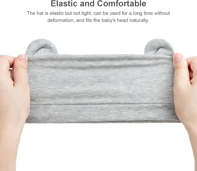 DRESHOW BQUBO 6 Pack Baby Hats for Boys Girls Unisex Preemie Hat Soft Knit Cap - Image 6