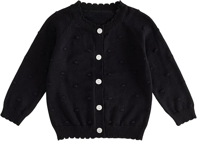 BULINGNA Toddler Baby Girl Cardigan Sweater Long Sleeve Button Down Knit by BULINGNA