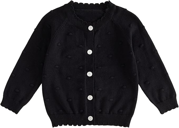 BULINGNA Toddler Baby Girl Cardigan Sweater Long Sleeve Button Down Knit by BULINGNA