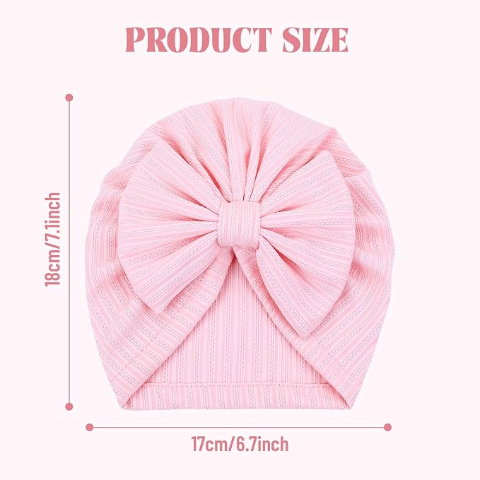 Cinaci 4 Pieces Baby Girls Turban Hats - Image 2