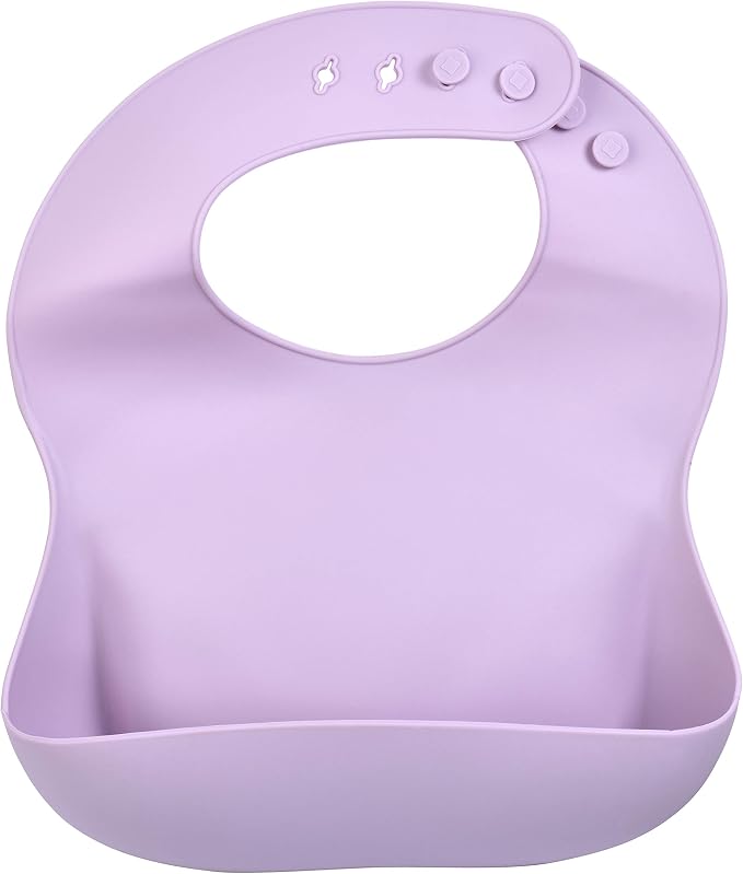 Three Little Tots Modern Silicone Baby Bib – Adjustable Fit Waterproof Catch by ThreeLittleTots