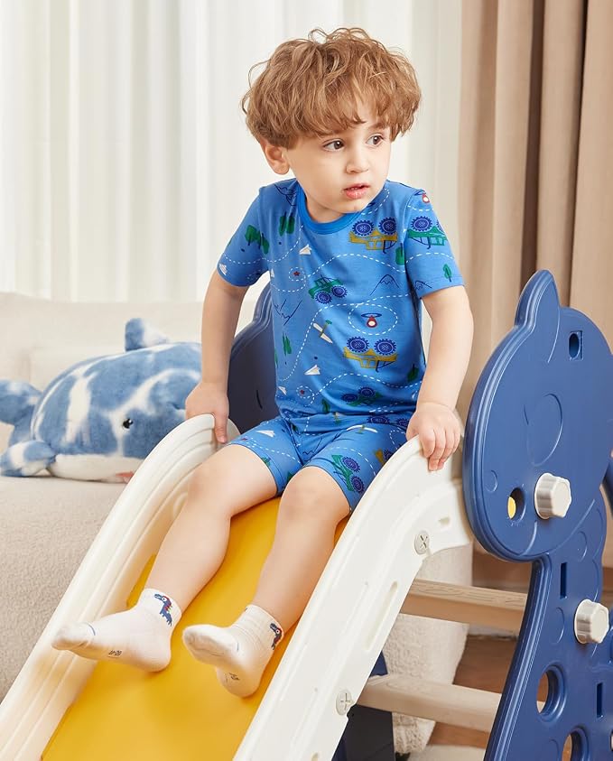 babee Reshinee Bamboo Viscose Toddler Boys Pajamas Set, Short Sleeve Kids - Image 8