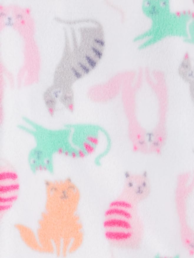 Simple Joys by Carter's Girls Loose-Fit Flame Resistant Fleece Footed Pajamas - Image 5