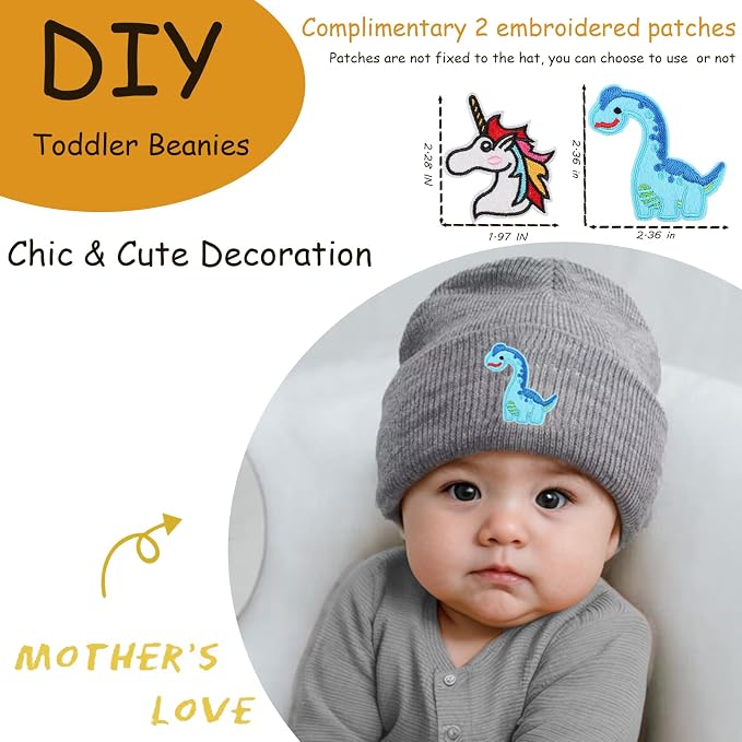 vidsel 100% Cotton Toddler Beanie Hats - Image 3
